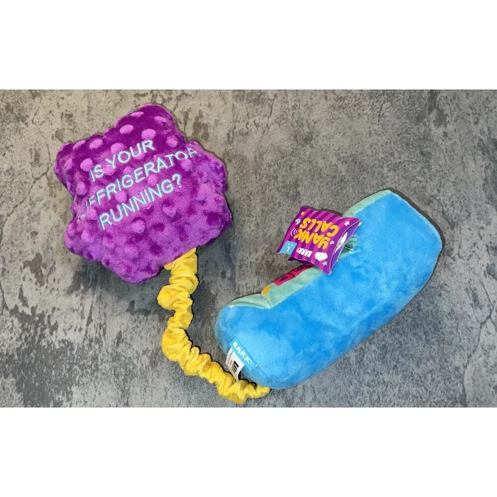 Bark Box Yank Calls Plush Dog Toy Size L, Squeaker And Crinkle Noises